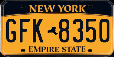 NY license plate GFK8350