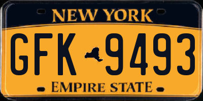 NY license plate GFK9493