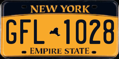 NY license plate GFL1028