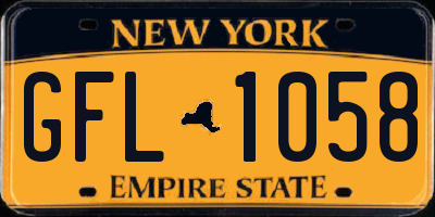NY license plate GFL1058
