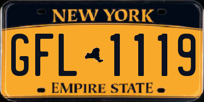 NY license plate GFL1119