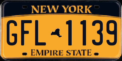 NY license plate GFL1139