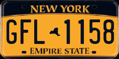 NY license plate GFL1158