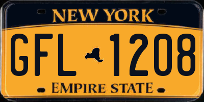 NY license plate GFL1208