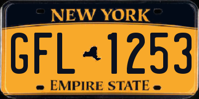 NY license plate GFL1253