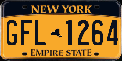 NY license plate GFL1264