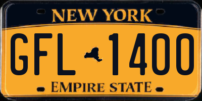 NY license plate GFL1400