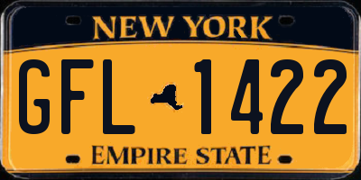 NY license plate GFL1422