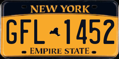 NY license plate GFL1452
