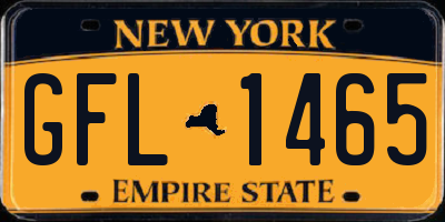 NY license plate GFL1465