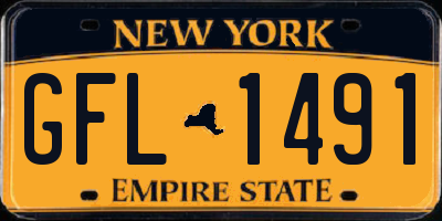 NY license plate GFL1491