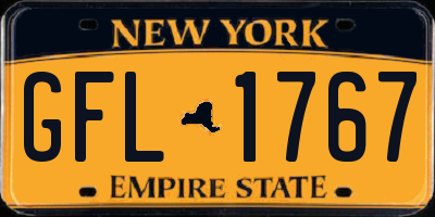 NY license plate GFL1767