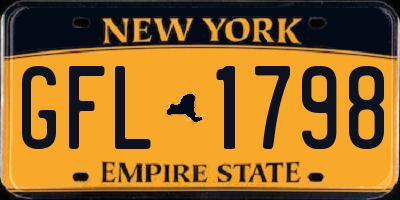 NY license plate GFL1798