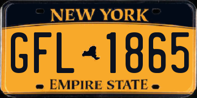 NY license plate GFL1865
