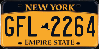 NY license plate GFL2264