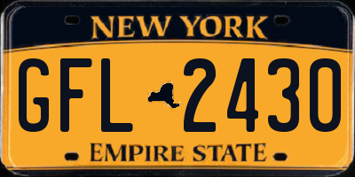 NY license plate GFL2430