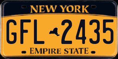 NY license plate GFL2435