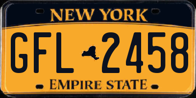 NY license plate GFL2458