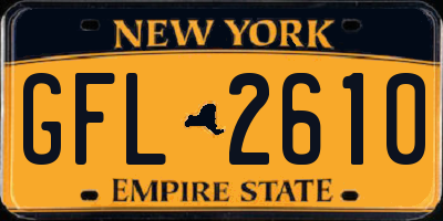 NY license plate GFL2610
