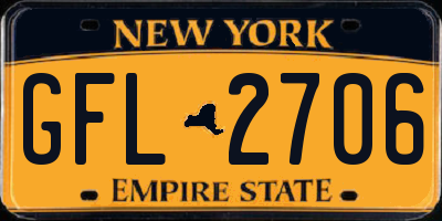 NY license plate GFL2706