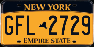 NY license plate GFL2729