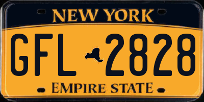 NY license plate GFL2828