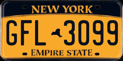 NY license plate GFL3099