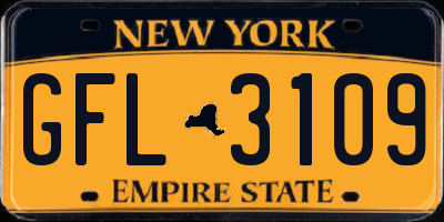 NY license plate GFL3109
