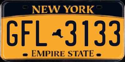 NY license plate GFL3133