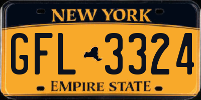 NY license plate GFL3324