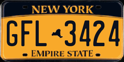 NY license plate GFL3424