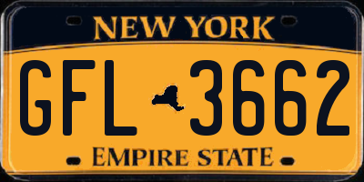NY license plate GFL3662