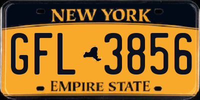 NY license plate GFL3856