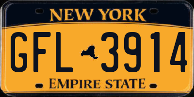 NY license plate GFL3914
