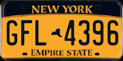 NY license plate GFL4396