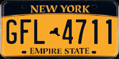 NY license plate GFL4711