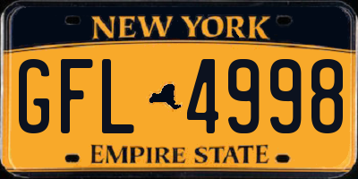 NY license plate GFL4998