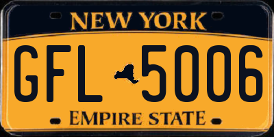NY license plate GFL5006