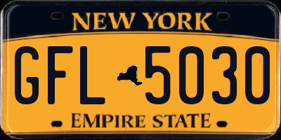 NY license plate GFL5030
