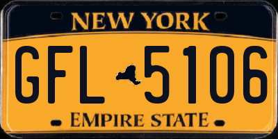 NY license plate GFL5106