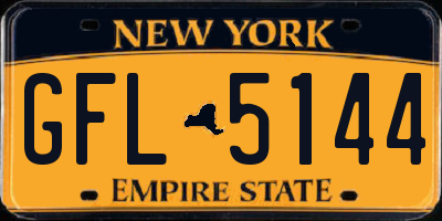 NY license plate GFL5144
