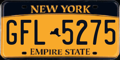 NY license plate GFL5275