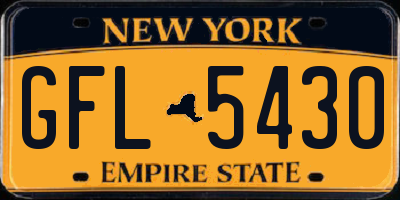 NY license plate GFL5430