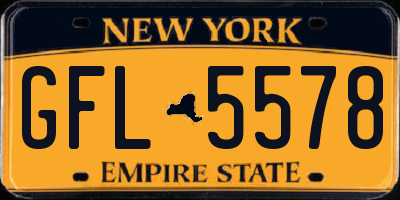 NY license plate GFL5578