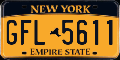 NY license plate GFL5611