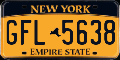 NY license plate GFL5638