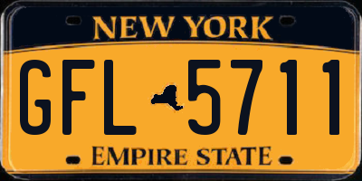NY license plate GFL5711