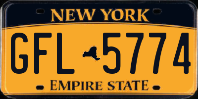NY license plate GFL5774