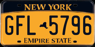 NY license plate GFL5796
