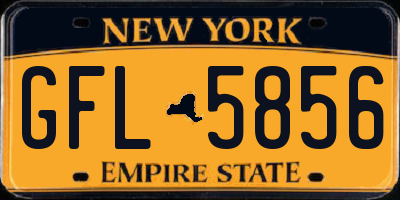 NY license plate GFL5856